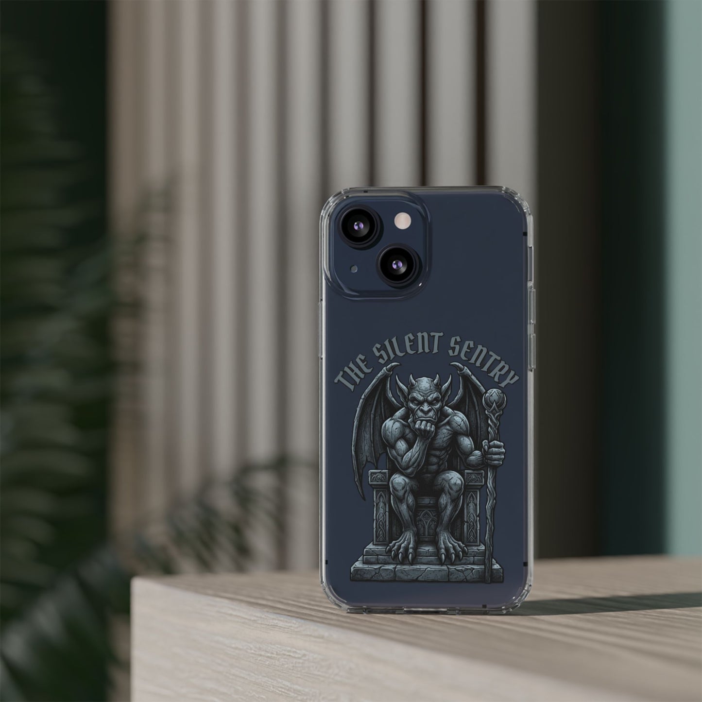 Gargoyle 'The Silent Sentry' Clear Impact-Resistant Phone Case