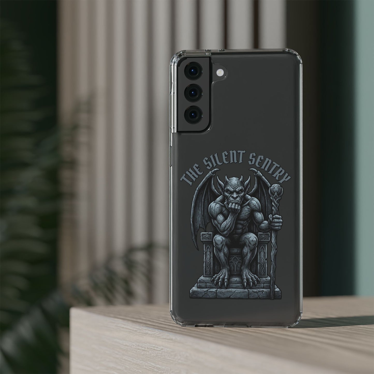 Gargoyle 'The Silent Sentry' Clear Impact-Resistant Phone Case