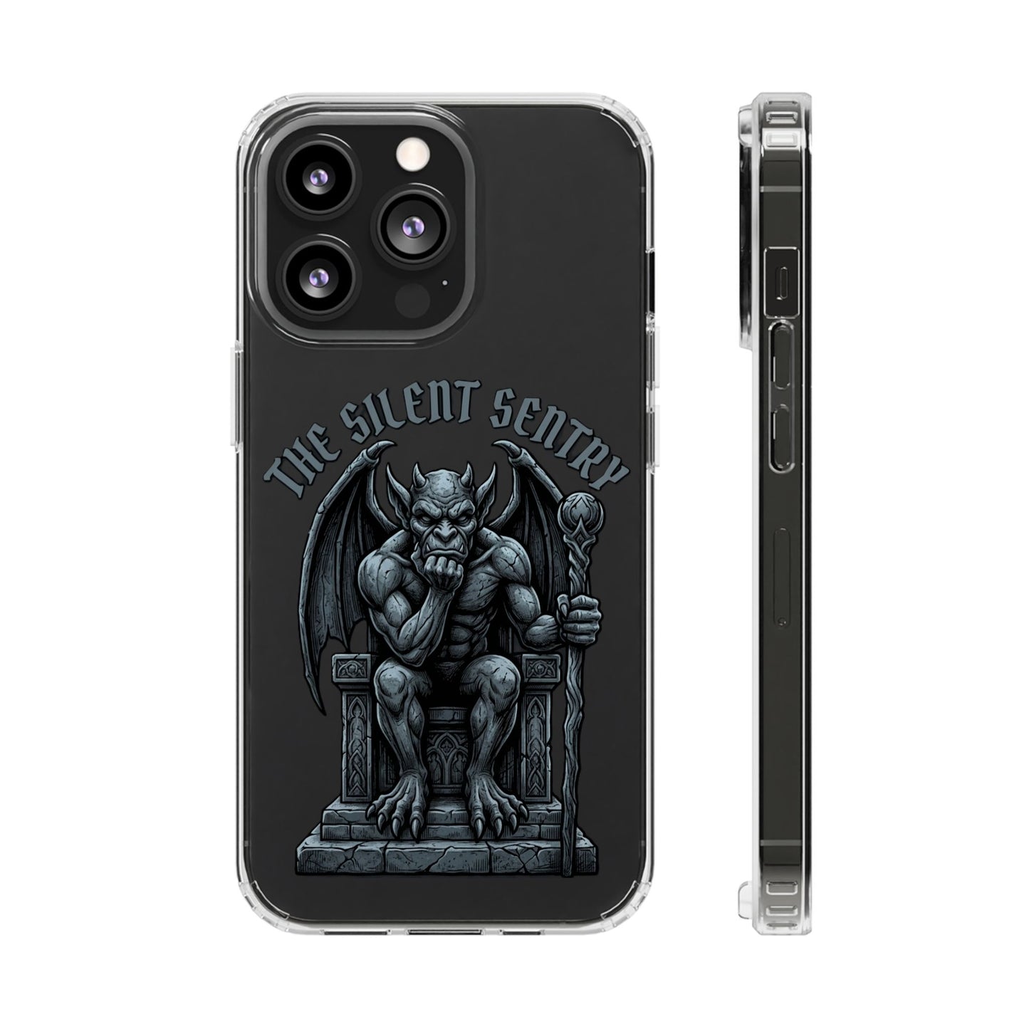 Gargoyle 'The Silent Sentry' Clear Impact-Resistant Phone Case