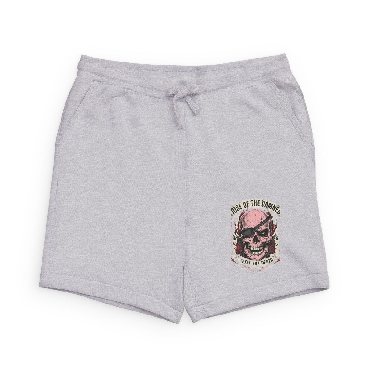 Skull & Roses Sweatshorts — 'Kiss of the Darkness' Graphic Lounge Shorts