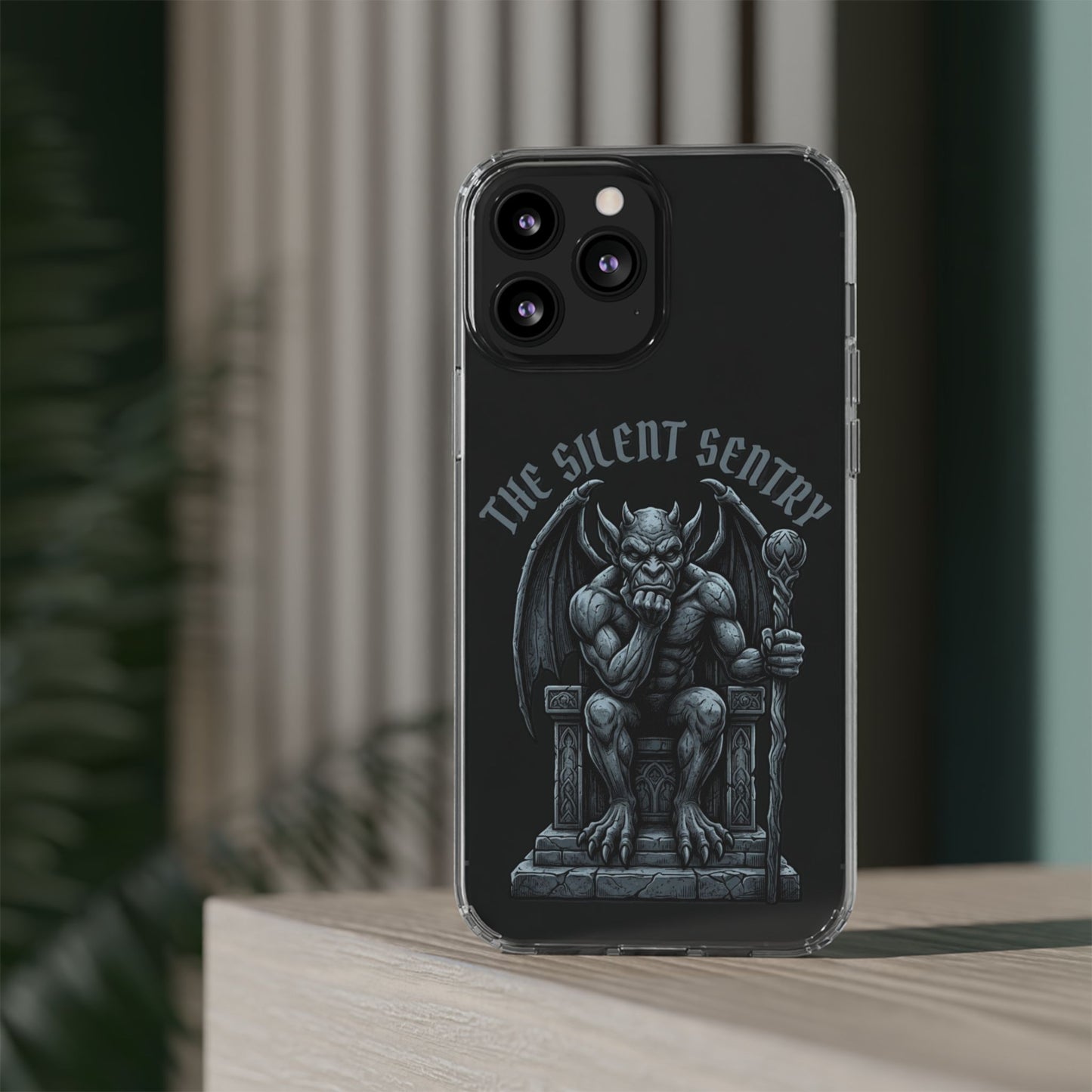 Gargoyle 'The Silent Sentry' Clear Impact-Resistant Phone Case