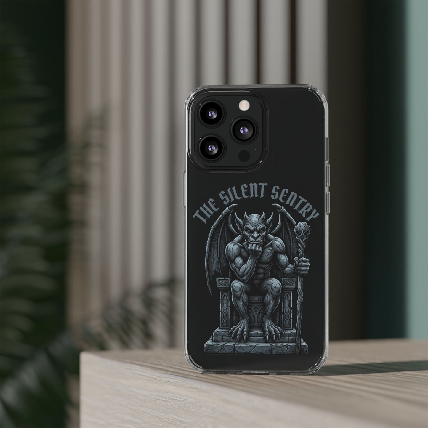 Gargoyle 'The Silent Sentry' Clear Impact-Resistant Phone Case