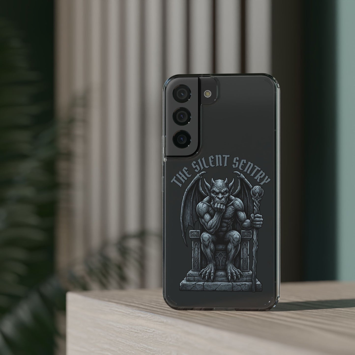 Gargoyle 'The Silent Sentry' Clear Impact-Resistant Phone Case