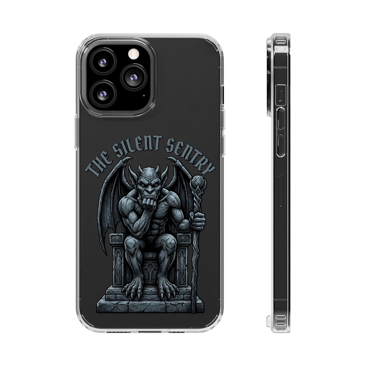 Gargoyle 'The Silent Sentry' Clear Impact-Resistant Phone Case