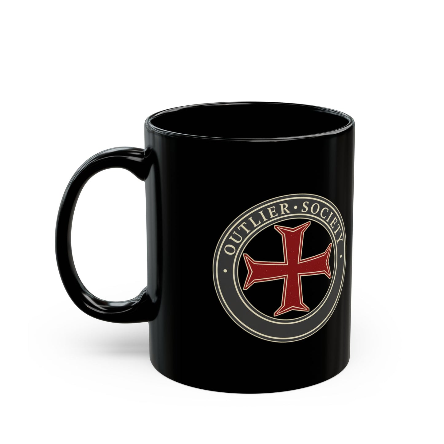 Outlier Society, Celtic cross, black mug