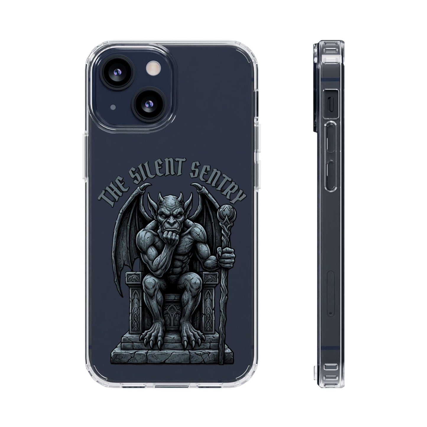 Gargoyle 'The Silent Sentry' Clear Impact-Resistant Phone Case